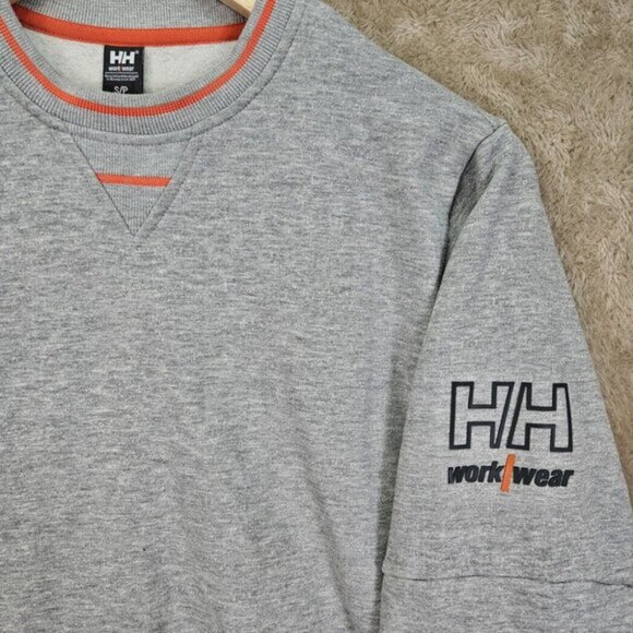 Helly Hansen HH Work Wear Sweatshirt Men's Size S Gray Crew Neck Pullover - Picture 6 of 10